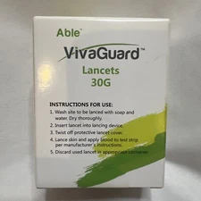 VivaGuard lancets 30g 100 count exp date 11/26/2025 SEALED
