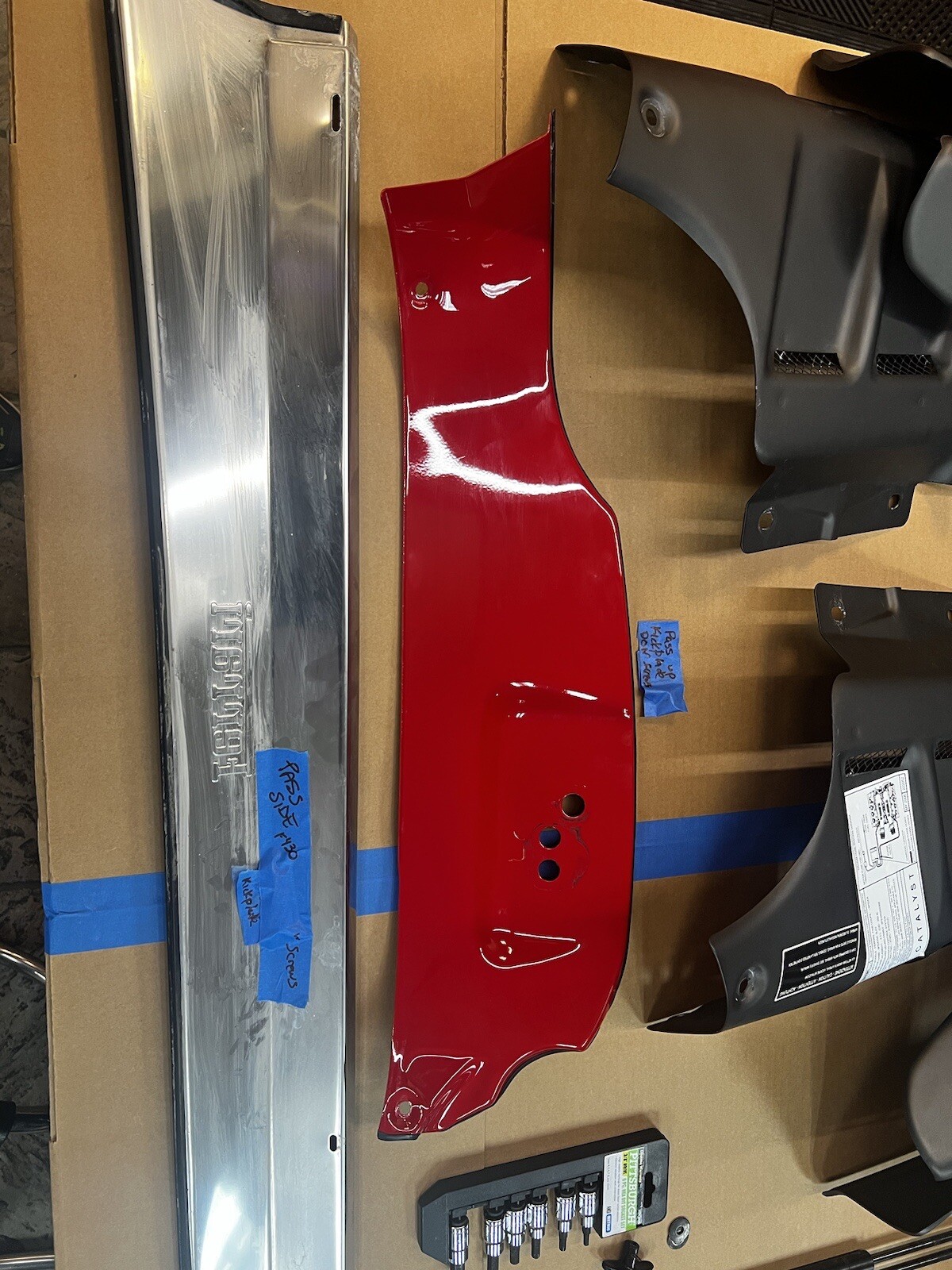 Ferrari 360,430 - LH Kick Plate / Sill Plate  P/N 68146600 + Its Moulding