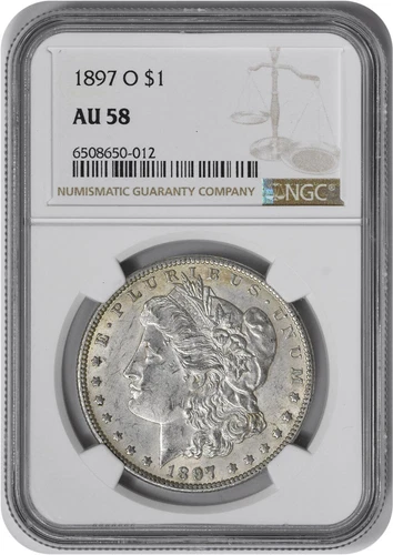 1897-O Morgan Silver Dollar AU58 NGC