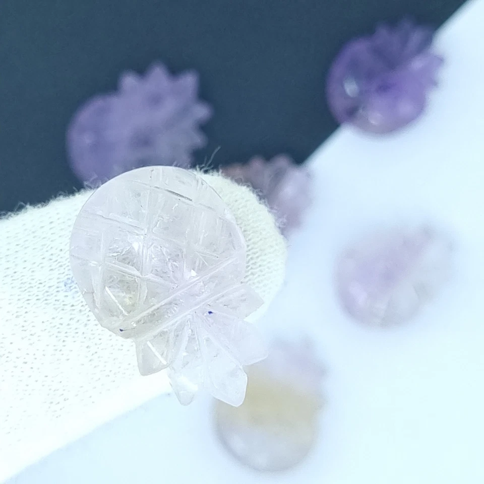 Natural Untreated 18 To 22 mm Pineapple Carved Ametrine 6 Pcs Jewelry 80.70 Ct - Image 3 of 4