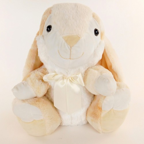 Kellytoy Plush Bunny Rabbit 14" Beige 2017 Easter Ribbon Stuffy Floppy Ears - Picture 2 of 12