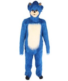 Sonic Hedgehog Costume for Men &ndash; Furry Deluxe Party Outfit Halloween Cosplay