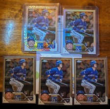 2023 Topps Chrome Drew Waters X-Fractor RC #147 Royals + Refractor+ 3 Base 5 Lot