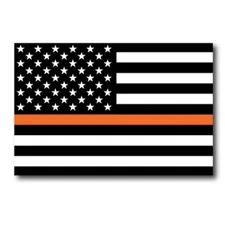 Thin Orange Line American Flag Magnet Decal 4x6 Heavy Duty for Car Truck SUV