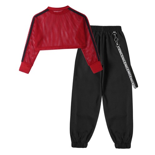 Girls Sweatshirt Running Sports Tracksuit Sweatpants Workout Outfits Jogging - Picture 31 of 53
