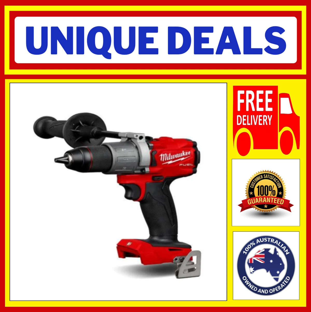 MILWAUKEE REFURBISHED M18FPD2 0 18V LI ION CORDLESS FUEL GEN 3 HAMMER DRILL