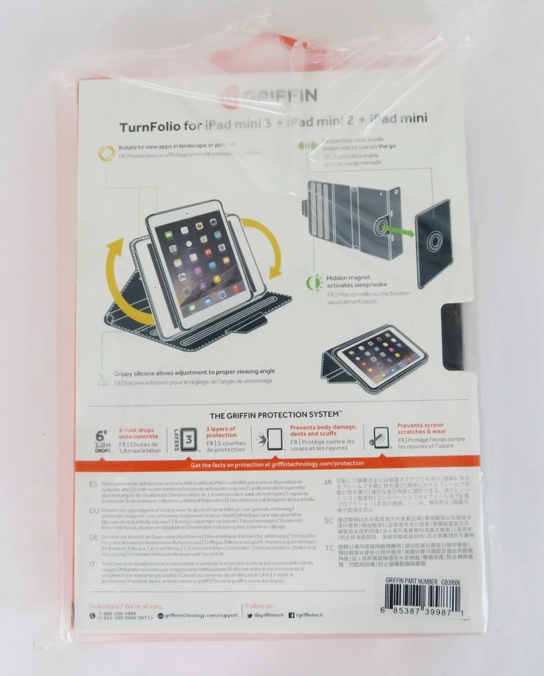 NEW Griffin TurnFolio Case Snap Out Drop Protection for iPad Mini 3 Mini 2 and 1 - Image 2 of 2