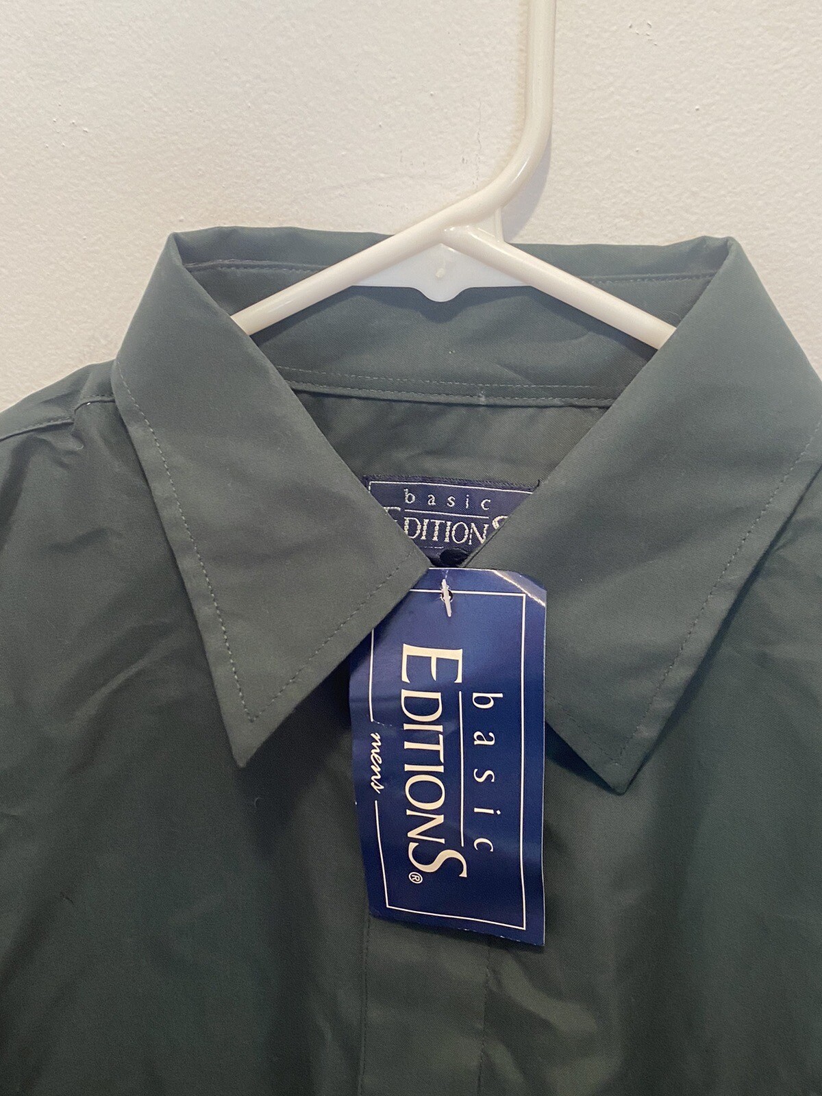 Basic Edition Long Sleeve Size Small Green Button… - image 2