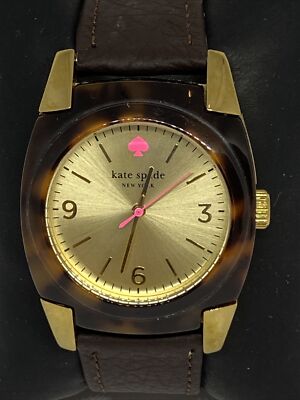 KATE SPADE • Women’s Gold & Black Skyline Watch Kate Spade Metro City Skyline Black Gold Silver Leather  main image 4