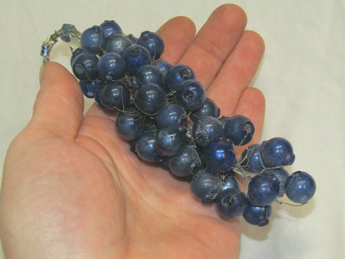 Japan Beaded Grapes Antique Glass Vintage Christmas Ornament Decoration 1930's - Picture 8 of 9