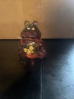 Fenton Glass Hippo Hand Painted Signed