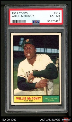 1961 Topps #517 Willie McCovey Giants HOF PSA 6 - EX/MT