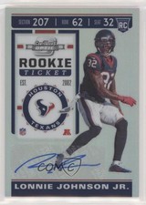 2019 Contenders Optic Holo Prizm Rookie Ticket Lonnie Johnson Jr #142 Auto 0jj3
