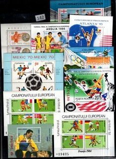 SE ROMANIA MNH 10 S/S SOCCER OLYMPICS