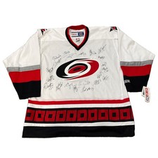 2007 Team Signed Carolina Hurricanes Hockey Jersey CCM NHL Stanley Cup Size XL