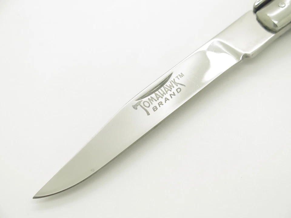 Navaja de bolsillo plegable vintage marca Tomahawk con mango de madera CF128 Foto 3 de 4