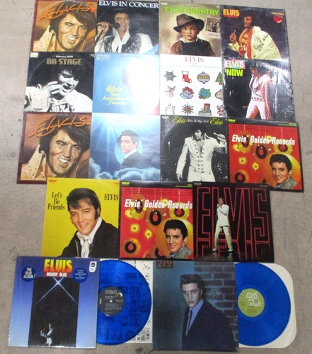 Lot of (17) ELVIS PRESLEY 12" Vinyl Records Greatest/Best 1950s-1970s VG to NM