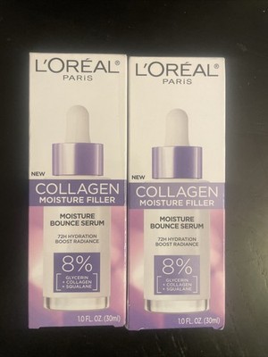 Loreal Paris Collagen Moisture Filler Moisture Bounce Face Serum 2 PK NEW!