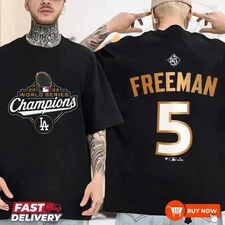 Los Angeles Dodgers Freddie Freeman World Champions TShirt - Multicolors, S-5XL