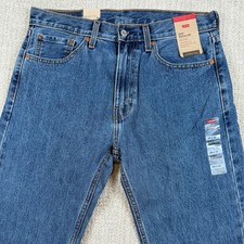 Levi's 505 Men 33x32 Regular Fit Straight Leg Denim Blue Jeans