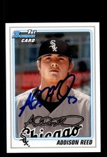 Signed Baseball Card Auto Addison Reed 2010 Bowman #BDPP14 Chicago White Sox