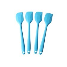 Silicone Spatula 4 pc Blue Kitchen Baking Cooking Food Scraping Party Foodie