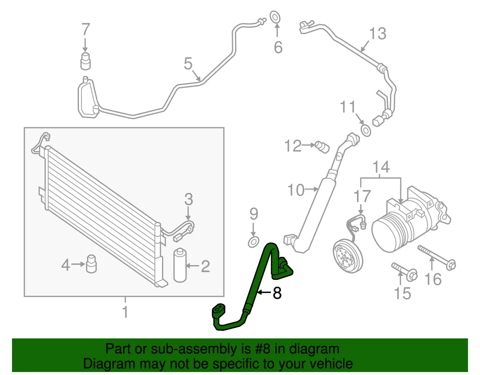Nissan TITAN XD 2016-2019 genuino - línea de descarga 92490-EZ30B Foto 3 de 3