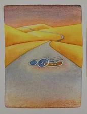 Jean-Michel FOLON: Fine Del Viaggio, Heliogravura Firmata, 1982