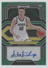 2021-22 Panini Prizm Draft Picks College Penmanship Green Joe Wieskamp Auto 0r14