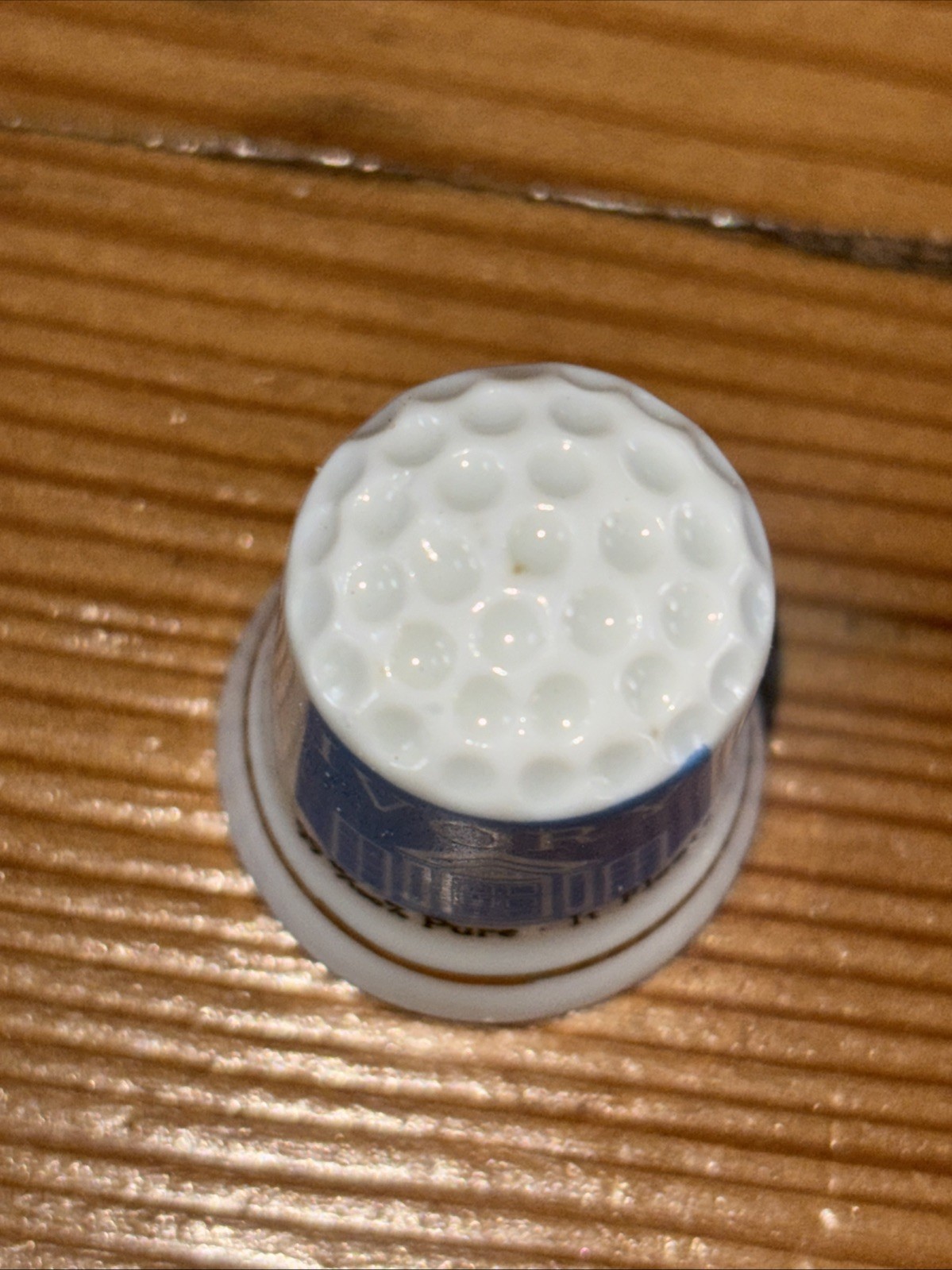 Ivory Soap "99% Pure It Floats White Ceramic Collectible Souvenir Thimble!