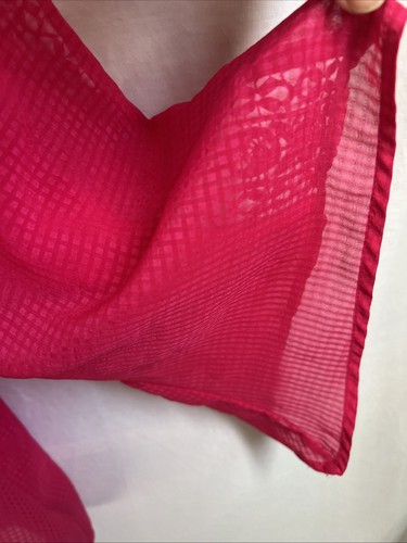 ALYX Sz X-Large Women’s 3/4 Sleeve Sheer Fuchsia Pink Blouse Nice! Boho - Picture 5 of 13