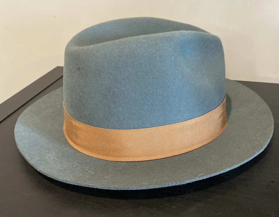 Sombrero gris lana australiano Fedora ala a presión Two Roads Waterloo talla 59 EE. UU. 7 1/2 Foto 4 de 4