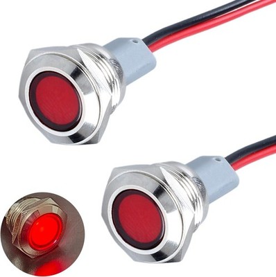 2PCS 16mm Metal 5/8 Mounting Hole Indicator Light