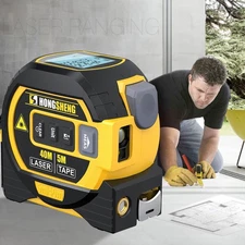 3 in 1 60m Measure Ruler Backlight LCD Display Distance Meter Laser Rangefinder