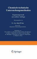 Chemisch-Technische Untersuchungsmethoden ErgäNzungswerk Zur Achten Auflage Buch
