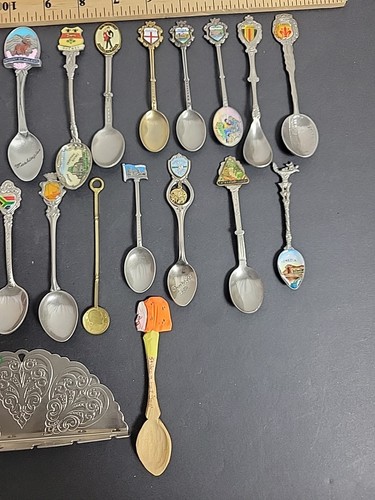 28 souvenir spoons bundle lot See Photos Rare Vintage international collection - Picture 4 of 16
