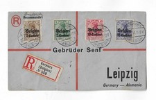 Germany Occupation of Belgium 1914 4 issue registered to Germany