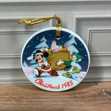 The Disney Collection Santas Helpers Ornament Vintage Mickey Donald Duck 1985