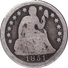 1851 10c Seated Liberty Dime ~ Good Details