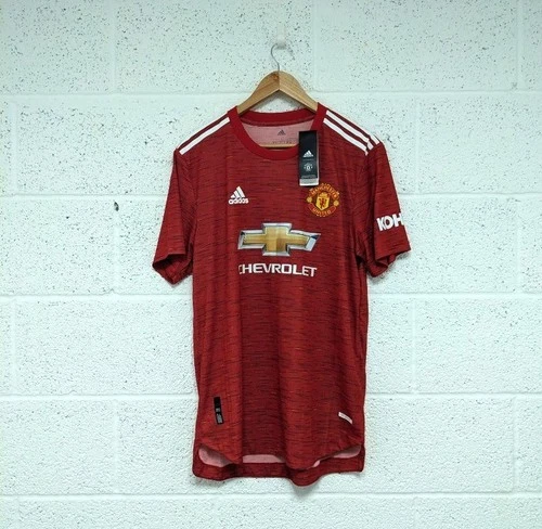 Adidas Manchester United Football Shirt 2020-2021 Home Red Player Issue Sz L New
