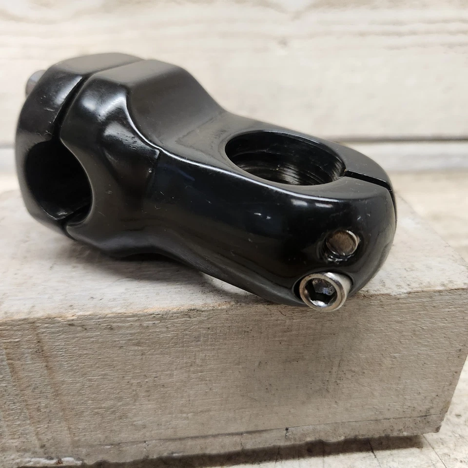 Mangosta carga frontal negra 2000 estampada 1 1/8 Mid School BMX potencia villano Maurice Foto 4 de 4