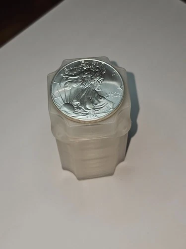 1998 AMERICAN SILVER EAGLE ROLL (20).  *Very RARE*, most are BU, some toned!