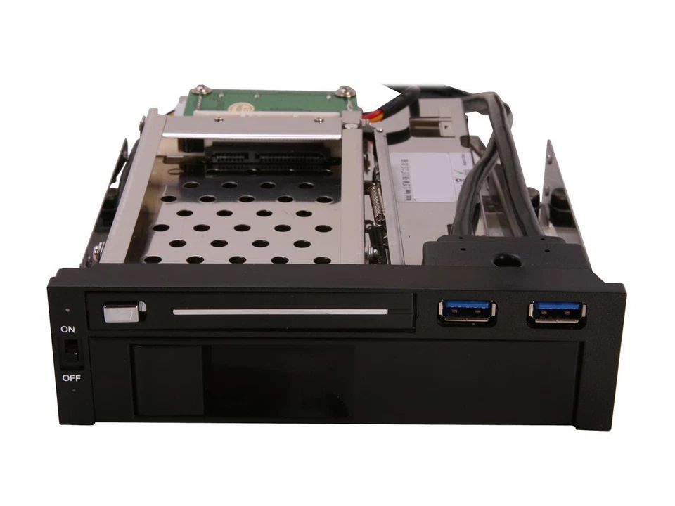 5.25" Dual Bay Mobile Rack for both 2.5" and 3.25" SATA HDD, Plus 2 USB 3.0 - Image 2 of 4