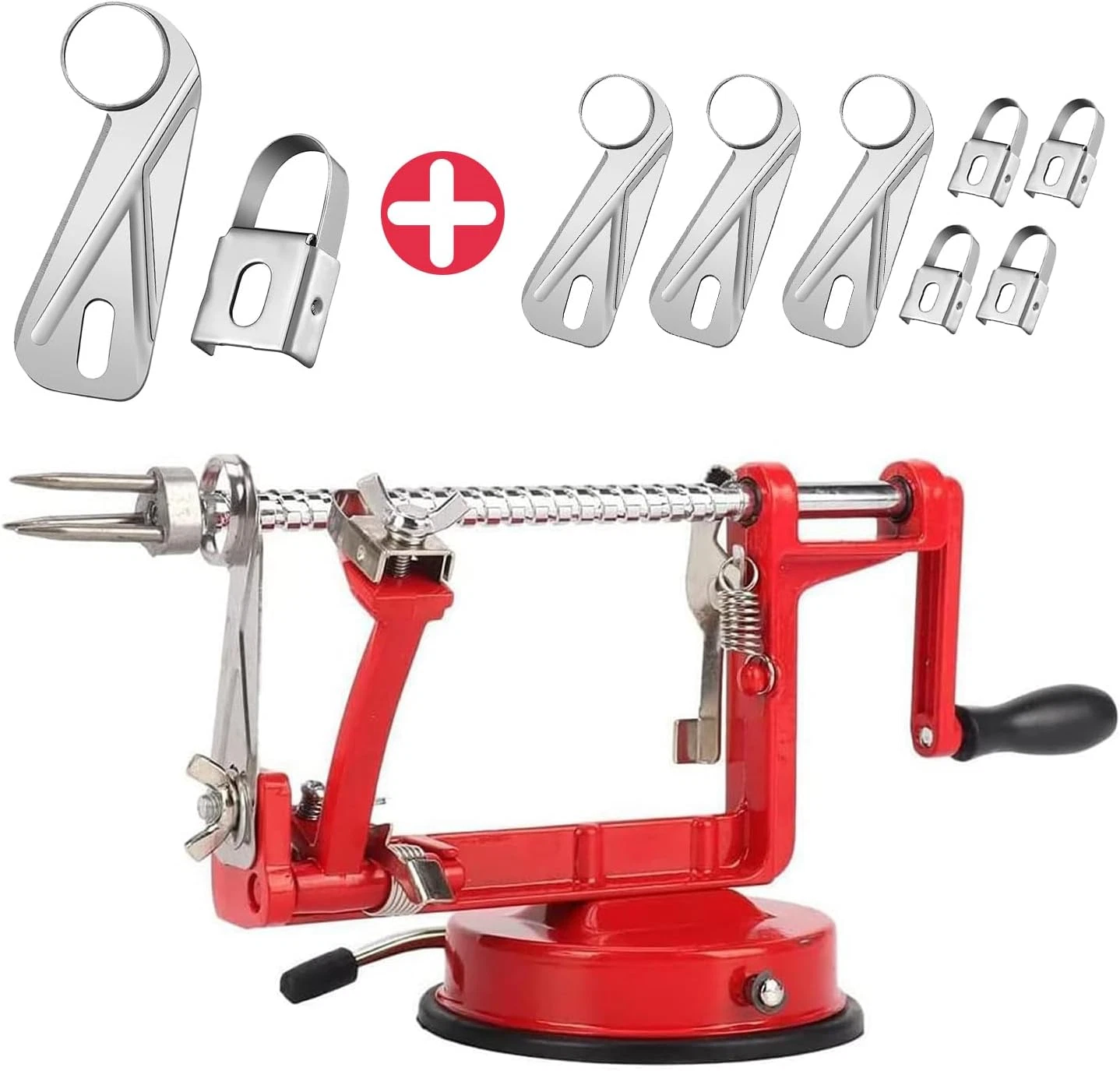 Apple Peeler, Slicer Corer Potato Peelers 3 in 1, Stainless Steel Heavy Duty Suc