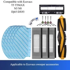 For Ecovacs N8 Pro/N5/T5/DJ 65/DX 55 Parts Main Roller Filter Side Brush Mops 