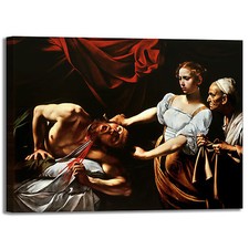Caravaggio Judith Beheading Holofernes Painting Print Canvas Painting Home Decor