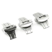 StrapsCo Stainless Steel Deployment Clasp Watch Band Strap Buckle