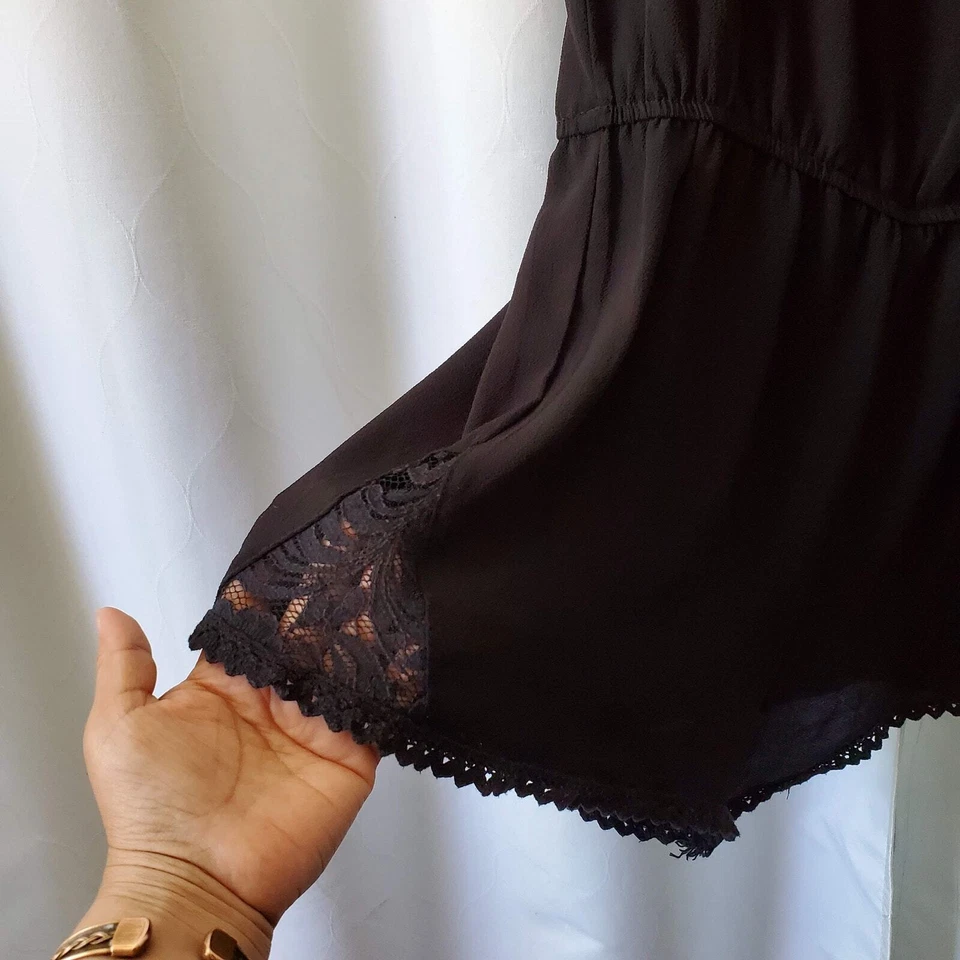 Mameluco de encaje negro - talla S Foto 2 de 4