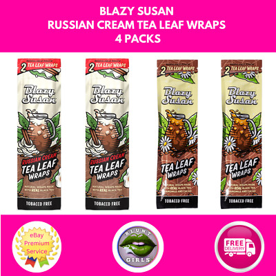 Blazy Susan Russischer Creme Tee Blatt & Teeblatt Wraps 4 Packungen KOSTENLOSER VERSAND MIT NACHVERFOLGUNG