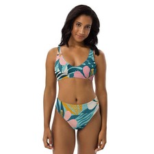 Floral Recycled high-waisted bikini